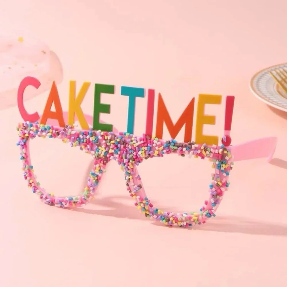 Birthday Sprinkle Glasses, Birthday Girl, Pink, Baby’s First Birthday, Brand New